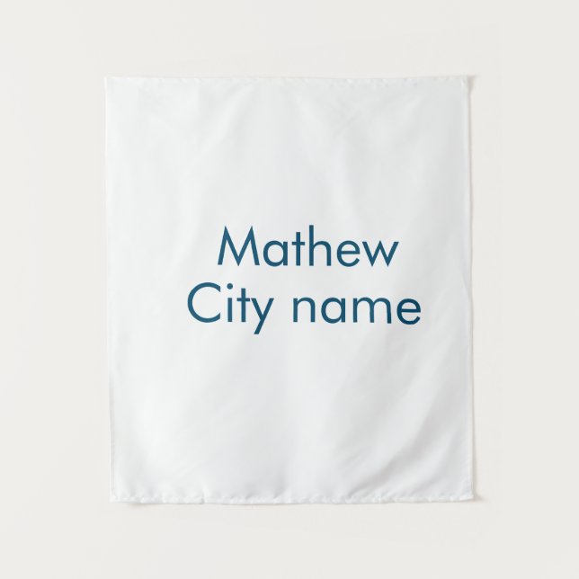 Einfache Anfangsbuchstaben Monogramm fügen Sie Ihr Wandteppich (Vorderseite)