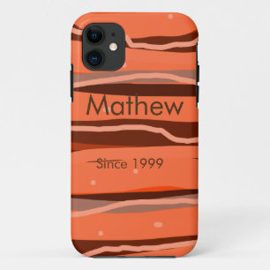 einfache Anfangsbuchstaben Monogramm tragen den Na Case-Mate iPhone Hülle