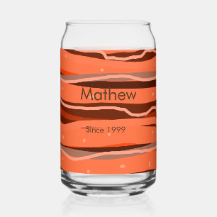 einfache Anfangsbuchstaben Monogramm tragen den Na Dosenglas