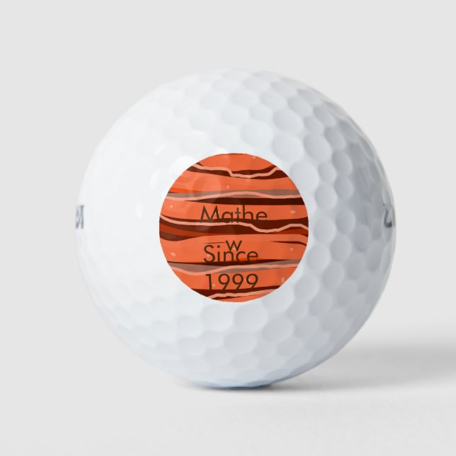 einfache Anfangsbuchstaben Monogramm tragen den Na Golfball (Vorderseite)
