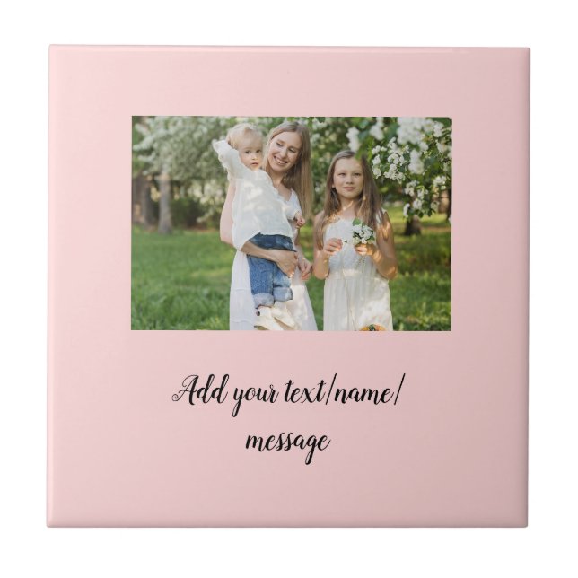 Einfache Angabe des Namens in der Foto-Sortierfolg Fliese (Vorderseite)