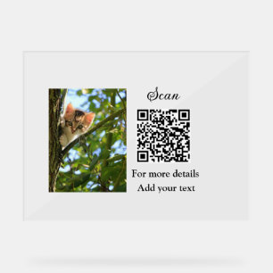 Einfache Angaben zum Tiernamen QR-Code hinzufügen  Acrylschild
