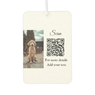 Einfache Angaben zum Tiernamen QR-Code hinzufügen  Autolufterfrischer