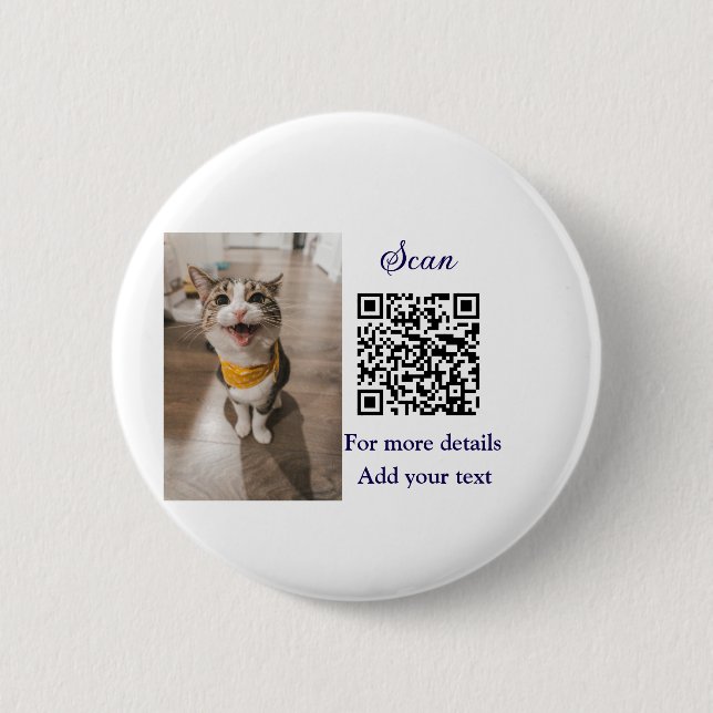 Einfache Angaben zum Tiernamen QR-Code hinzufügen  Button (Vorderseite)