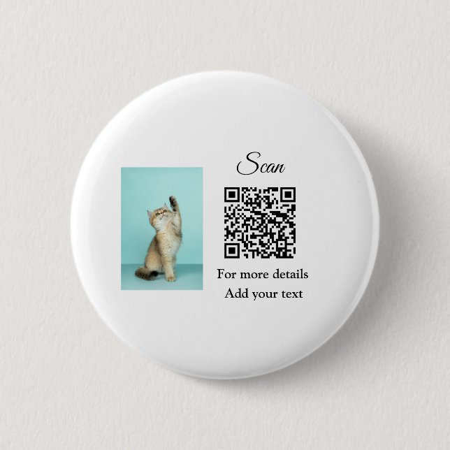 Einfache Angaben zum Tiernamen QR-Code hinzufügen  Button (Vorderseite)