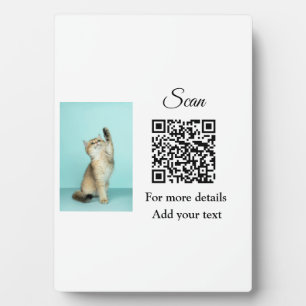 Einfache Angaben zum Tiernamen QR-Code hinzufügen Fotoplatte
