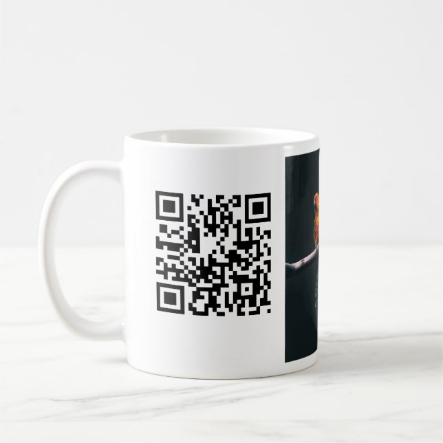 Einfache Angaben zum Tiernamen QR-Code hinzufügen  Kaffeetasse (Links)