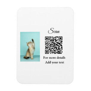 Einfache Angaben zum Tiernamen QR-Code hinzufügen Magnet