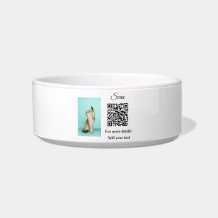 Einfache Angaben zum Tiernamen QR-Code hinzufügen Napf