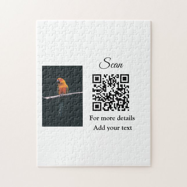 Einfache Angaben zum Tiernamen QR-Code hinzufügen  Puzzle (Vertikal)