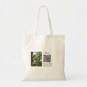 Einfache Angaben zum Tiernamen QR-Code hinzufügen  Tragetasche