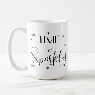 Einfache Angebotszeit für Sparkle-Typografie-Stern Kaffeetasse