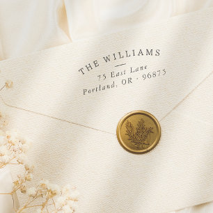 Einfache angebrachte Familienname und Rücksendeadr Permastempel