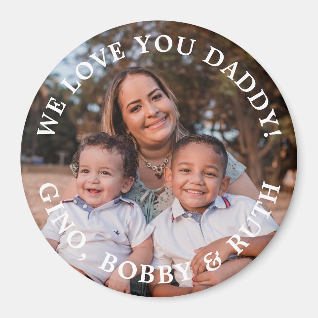 Einfache angehängte Meldung Text und Foto Magnet (Vorne)