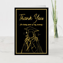 Einfache Ankündigung des Abschlusses Dankeschön-Ka