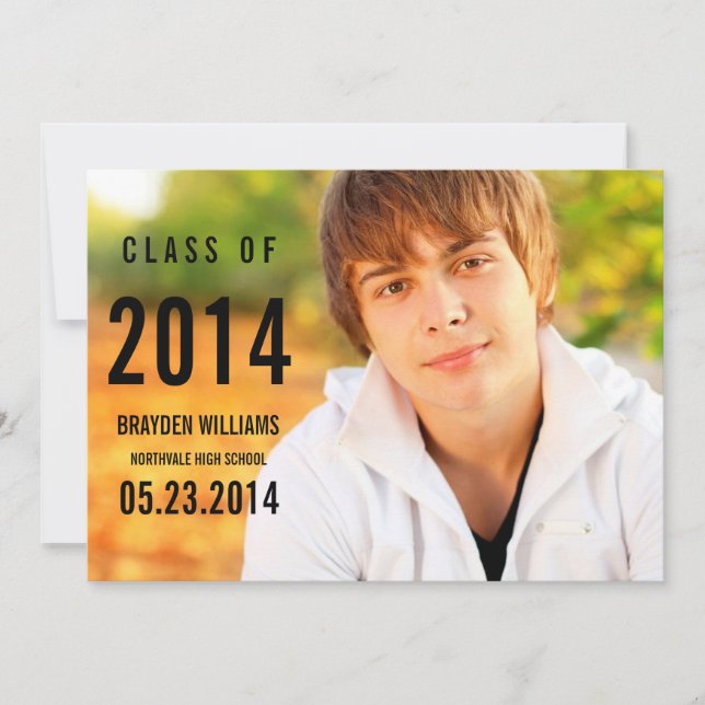 Einfache Ankündigung des Schwarzen Abschlusses (Vorderseite)