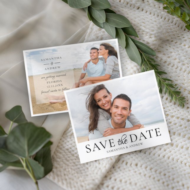 Einfache Ankündigung einer Hochzeitsfeier für Foto (Von Creator hochgeladen)