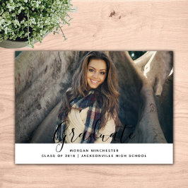 Einfache Ankündigung eines eleganten Abschlusses |