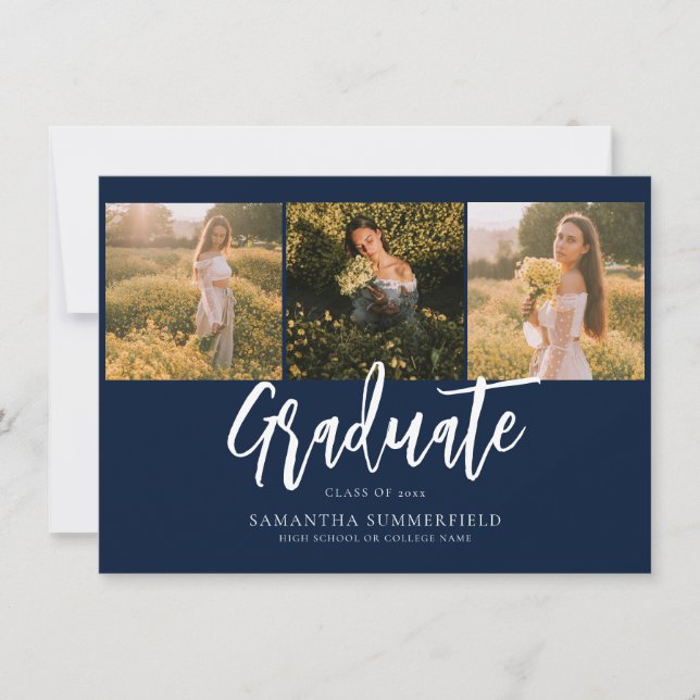 Einfache Ankündigung von Abschluss 2025 Script-Fot (Vorderseite)