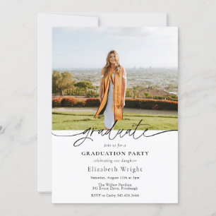 Einfache Ankündigung von Abschlüssen mit Foto