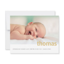 Einfache Ankündigung von "Bold Name Foto Baby"