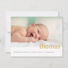 Einfache Ankündigung von "Bold Name Foto Baby"
