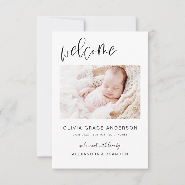 Einfache Ankündigung von Foto Collage Modern (Vorderseite)