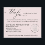 Einfache Anleitung zur Pink Tumbler Cup Betreuung Flyer<br><div class="desc">Einfache Anleitung zur Pink Tumbler Cup Betreuung</div>