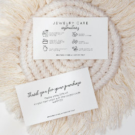 Einfache Anleitung zur Schmuckpflege für das Frühs Begleitkarte