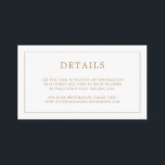 Einfache antike Gold Monogram Elegante Hochzeit Begleitkarte<br><div class="desc">Einfache, kleine Hochzeitszimmerkarte mit modernem und elegantem Design, umgeben von einem dünnen Rahmen und einem Monogramm auf der Rückseite. Alle Designelemente sind in Imitat Gold und können im Designbearbeitungstool geändert werden. Ein elegantes und stilvolles Design, das sich ideal für ein minimalistisches Paar eignet. Benutzen Sie diese Umzäunungskarten, um Anweisungen und...</div>