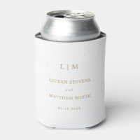 Einfache antike Gold Monogram Elegante Hochzeit