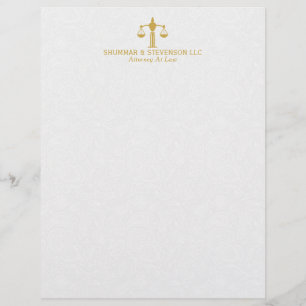 Einfache Anwälte bei Law Simple Gold Scale & Borde Briefbogen