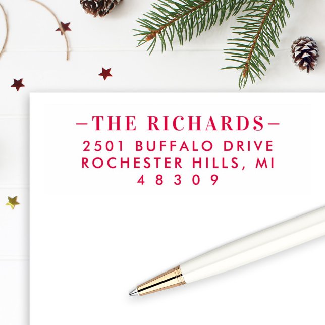 Einfache Anweisung Elegante Rücksendeadresse Permastempel (Von Creator hochgeladen)