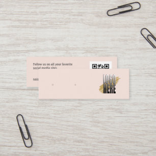 Einfache Anzeige mit QR-Code für den Blindfarbenfr Mini Visitenkarte