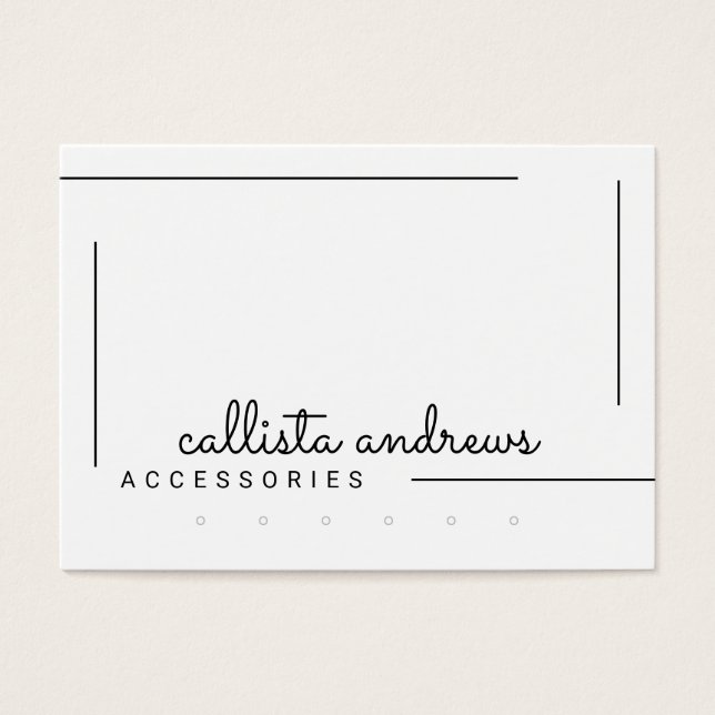 Einfache Anzeige von weißen, schwarzen Schreib-Sch (Vorderseite)