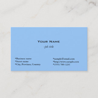 Einfache, aqua-blaue Visitenkarte