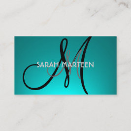 Einfache aquamarine Überblendung benutzerdefiniert Visitenkarte