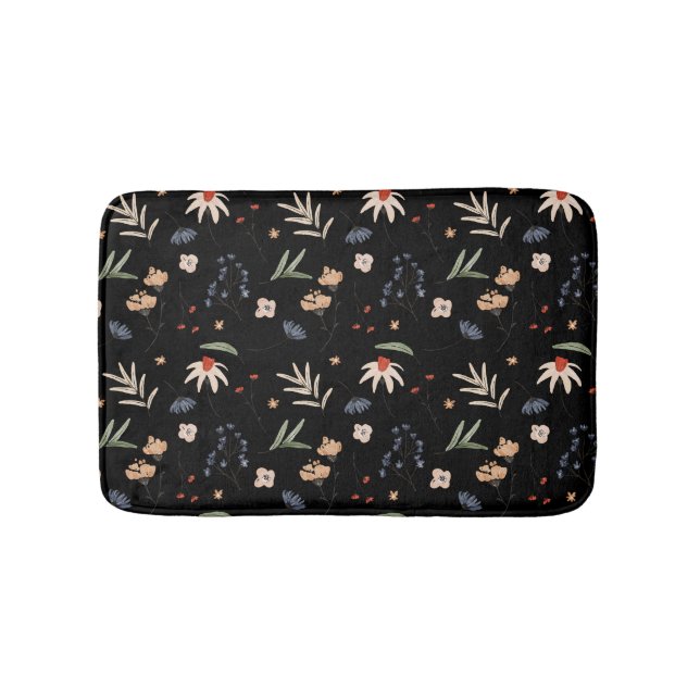 Einfache Aquarell-Blume 1 Badematte (Vorderseite)