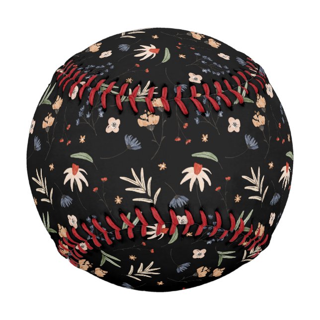 Einfache Aquarell-Blume 1 Baseball (Vorderseite)