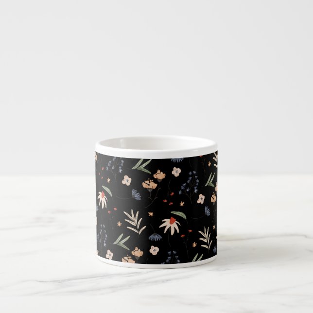 Einfache Aquarell-Blume 1 Espressotasse (Vorderseite)