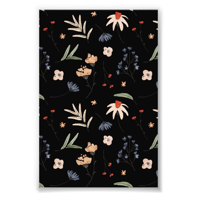 Einfache Aquarell-Blume 1 Fotodruck (Vorne)