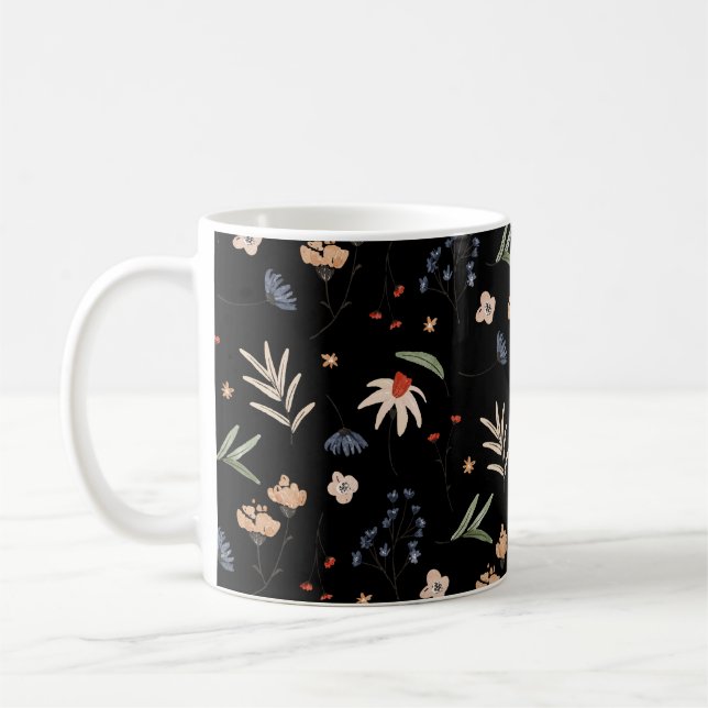 Einfache Aquarell-Blume 1 Kaffeetasse (Links)