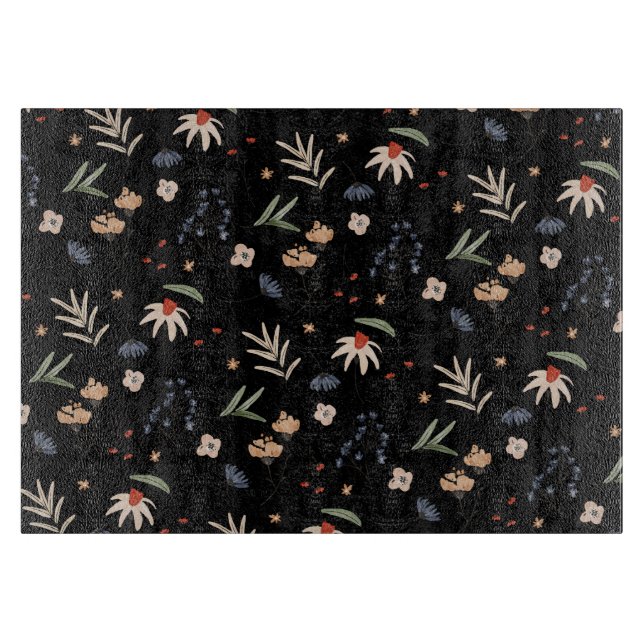 Einfache Aquarell-Blume 1 Schneidebrett (Vorderseite)