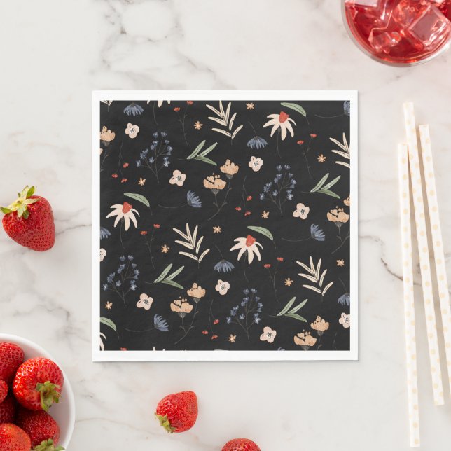 Einfache Aquarell-Blume 1 Serviette (Beispiel)