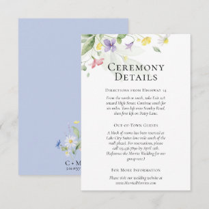 Einfache Aquarell-Wildblumen Details / Anleitungen Begleitkarte