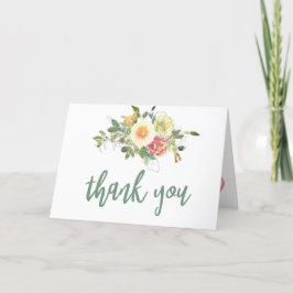 Einfache Aquarellblume minimalistisch staubige Ros Dankeskarte