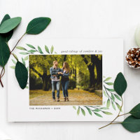 Einfache Aquarellfarben Blätter Modernes Foto