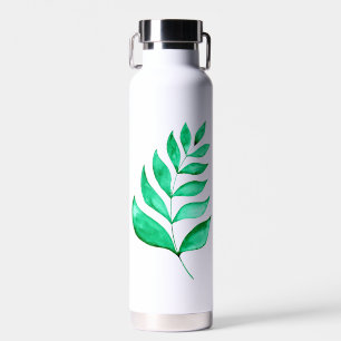 Einfache Aquarellfärbung - grün Trinkflasche