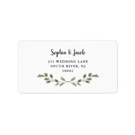 Einfache Aquarellfolien und handgeschriebenes Skri Adressaufkleber