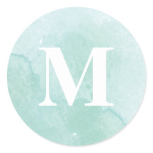 Einfache Aquarellmonogramm